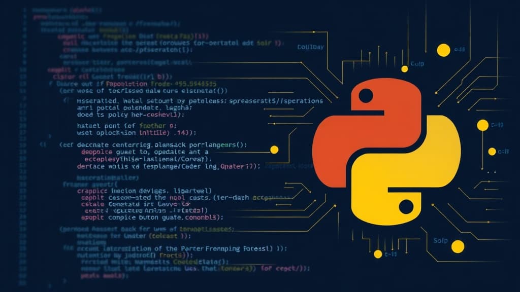 Abstract visualization of python 3.13: built-in data classes for enhanced data manipulation code elements programming concept