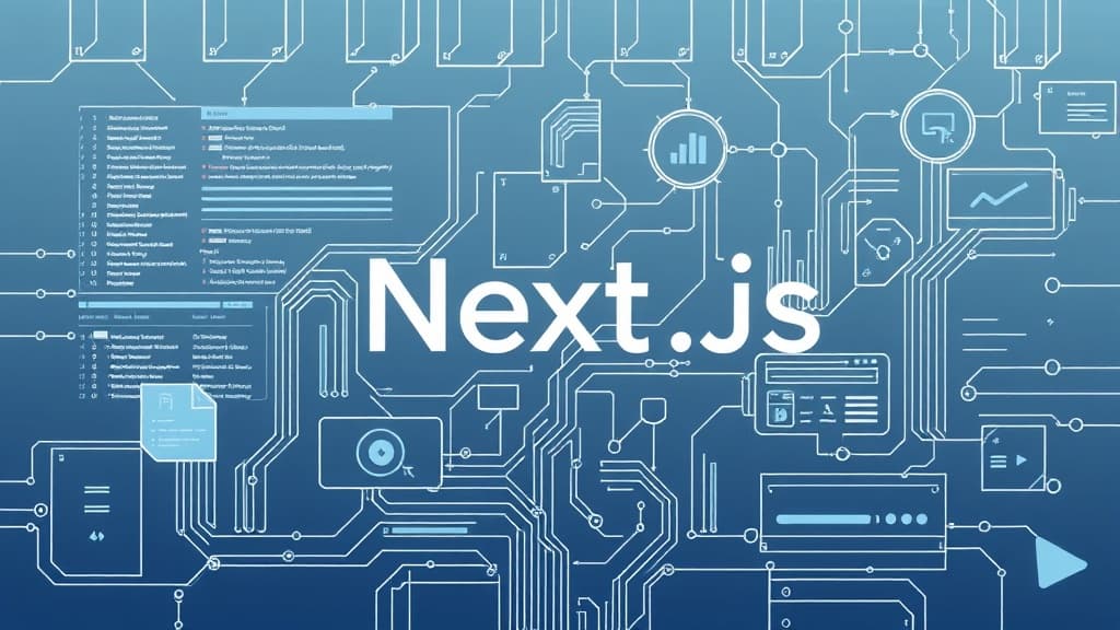 Professional technical illustration of next.js 15.8: progressive enhancement in ssr modern developer aesthetic clean minimal