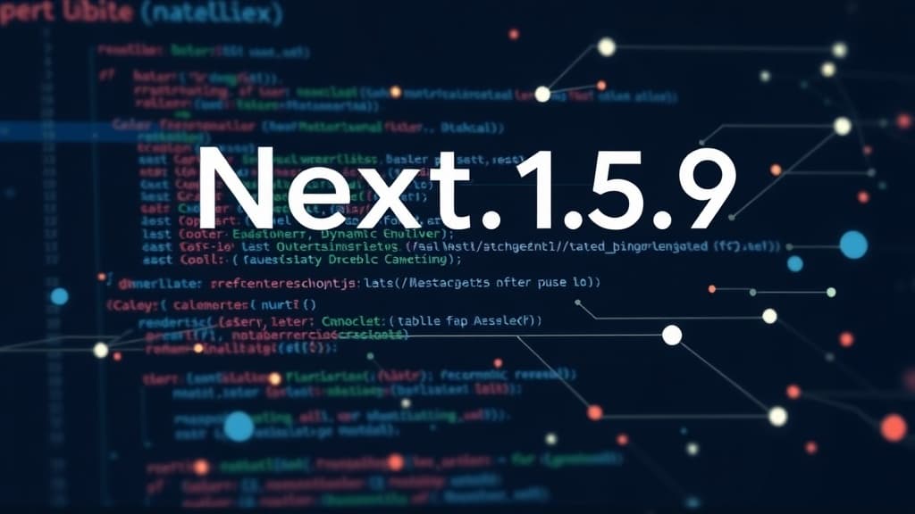 Abstract visualization of next.js 15.9: improved middleware for dynamic routing code elements programming concept developer t