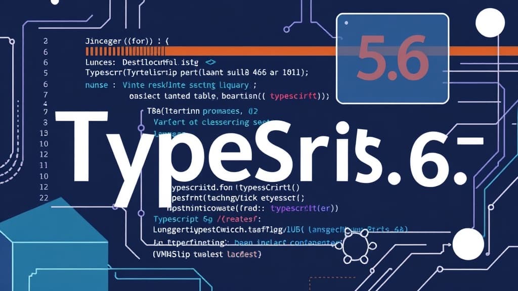 Professional technical illustration of typescript 5.6: enhancements in type checking for large codebases modern developer aes