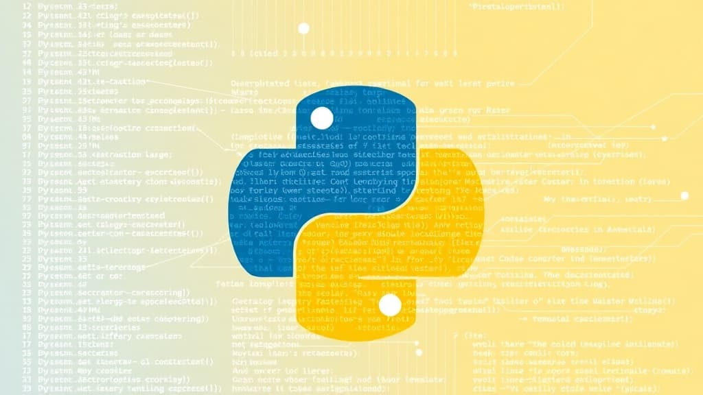 Abstract visualization of python 3.14: enhanced type hinting for cleaner code code elements programming concept developer too