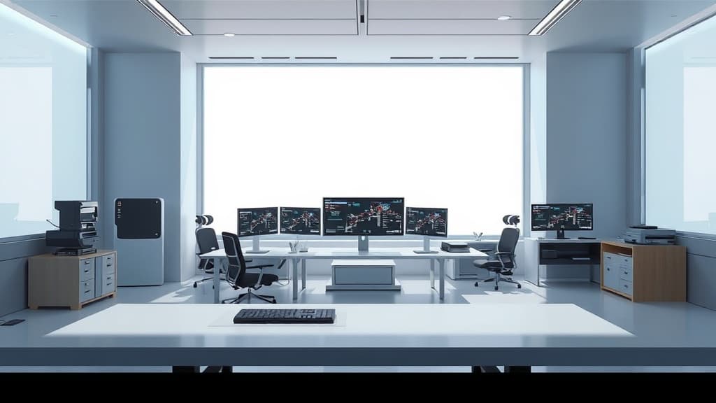 Technical concept art for unity 6.2: real-time ray tracing advances modern development environment clean minimalist style tec