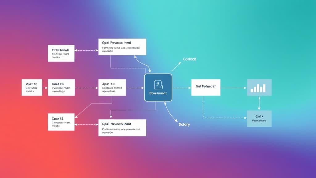 Development workflow for gpt-5: revolutionizing content creation with contextual awareness technical diagram style modern UI 