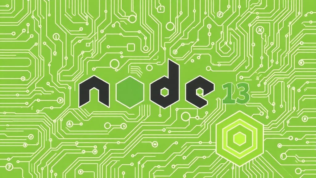 Professional technical illustration of node.js 23.3: streamlined apis for microservices architecture modern developer aesthet